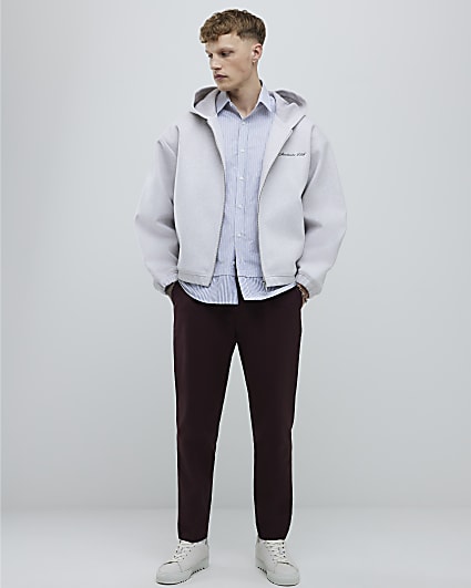 Red Tapered Fit Chino Trousers