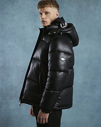 Black Oversized Fit Puffer Coat