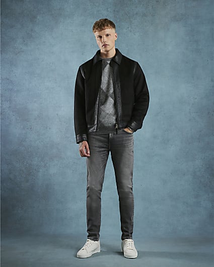 Black Faux Suede Jacket