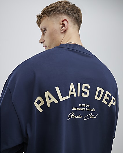 Navy Oversized Fit Palais Dept Top