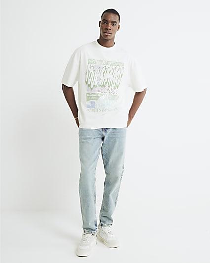 Blue Tapered Fit Jeans
