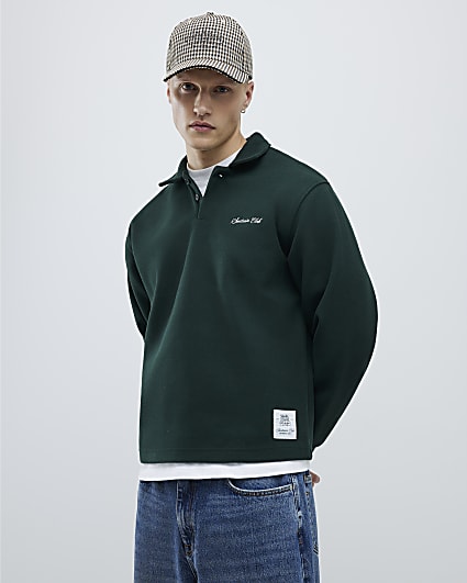 Green Oversized Fit Sanctuaire Polo Shirt