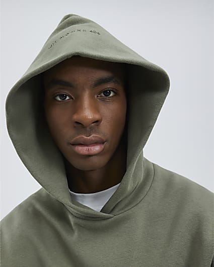 Khaki Oversized Fit Hoodie