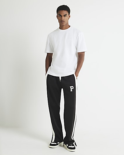 White Regular Fit Embroidered T-Shirt