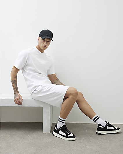 White Regular Fit Luminis Shorts