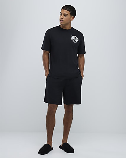 Black Japanese Waistband Pyjamas Set