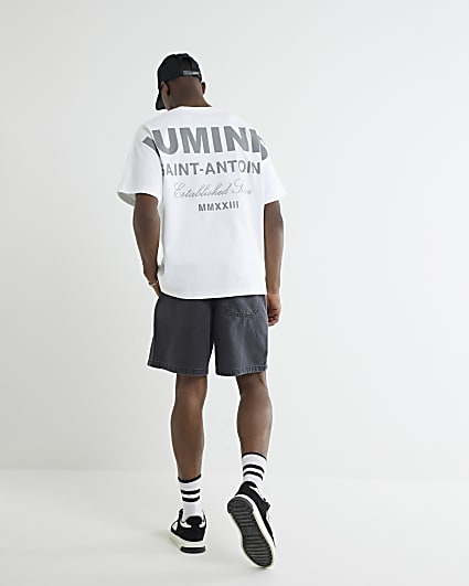 White Oversized Short Sleeve Luminis T-Shirt