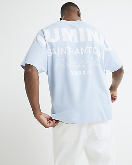 Blue Luminis Wide Text T-Shirt