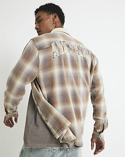 Stone Regular Fit Check Ame Saint Shirt