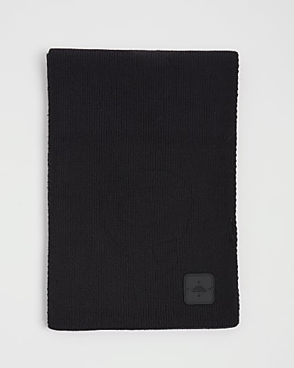 Black Rubberised Badge Scarf