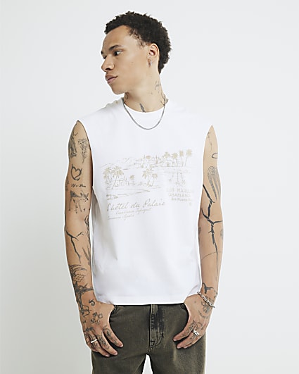 White Club Marocain Tank Top
