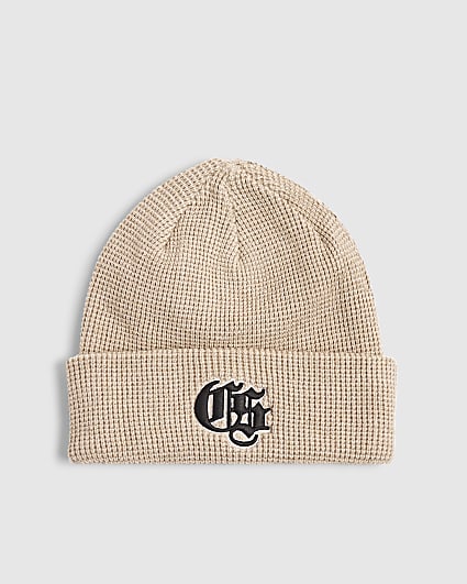 Stone  Gothic Waffle Beanie Hat