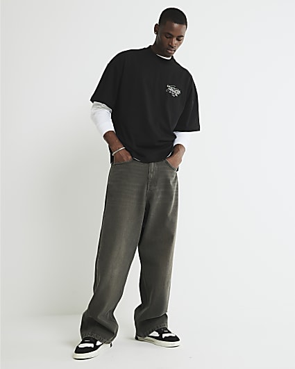 Brown Super Baggy Fit Jeans