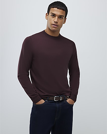 Red Slim Fit Jumper