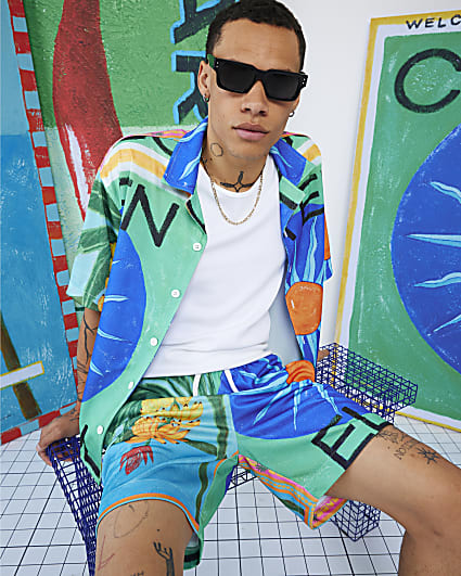 Multi Colour Atlas Mesh Shorts