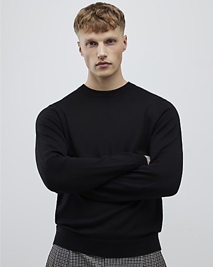 Black Slim Fit Jumper