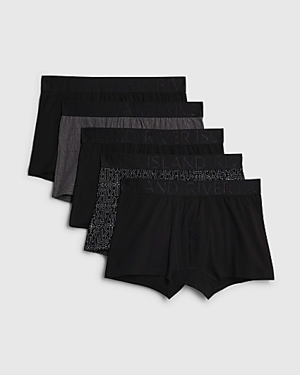 Black Monogram Sketch Pack Of 5 Trunks