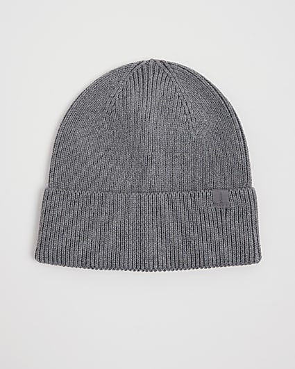 Grey Fisherman Beanie Hat