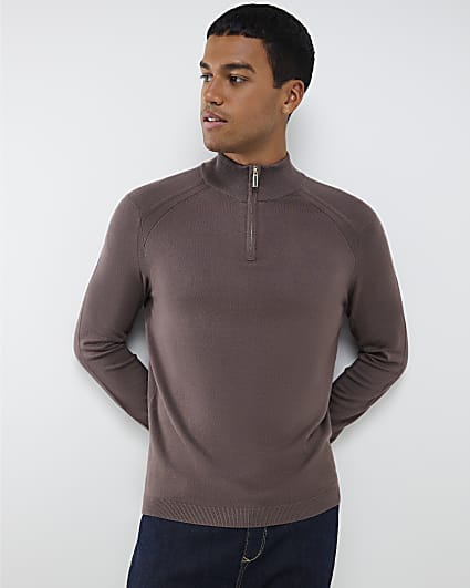 Purple Half Zip Jumper