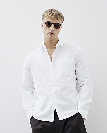 White Boxy Fit Shirt