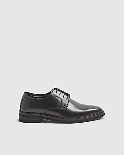 Black Pointed Toe Derby Shoes