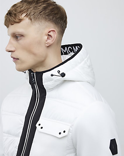 White Hybrid Hooded Jacket