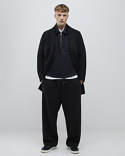 Black Faux Wool Coat