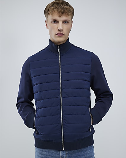 Navy Funnel Hybrid Jacket