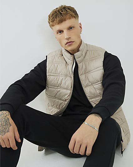 Beige Lightweight Puffer Gilet