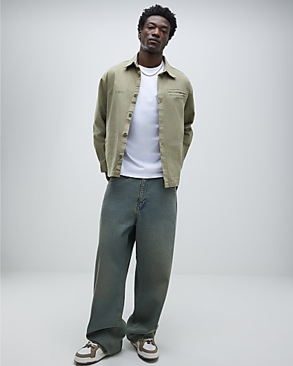 Green Long Sleeve L'espoir Graphic Overshirt