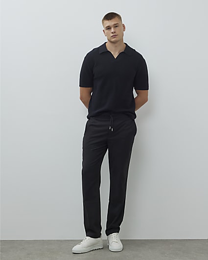 Black Slim Fit Laddie Joggers