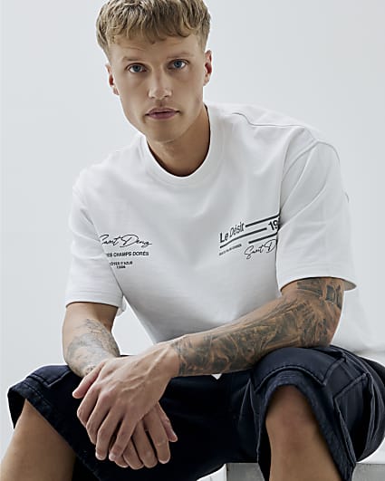 White Oversized Fit Le Desir T-Shirt