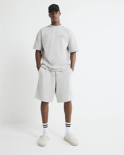 Grey Oversized Fit Le Desir Washed Jorts