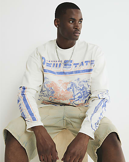 Cream New State Double Layer T-Shirt