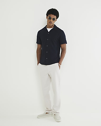 Navy Muscle Fit Shirt