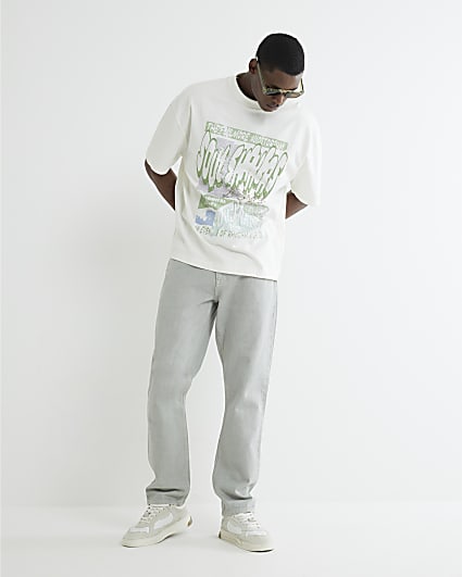 Green Straight Leg Jeans