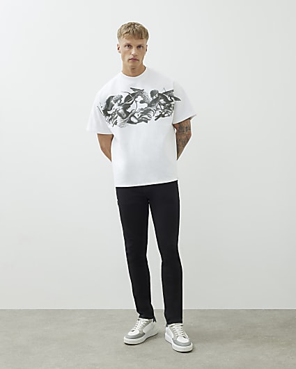 Black skinny fit jeans