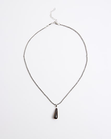 Brown Tigers Eye Pendant Necklace