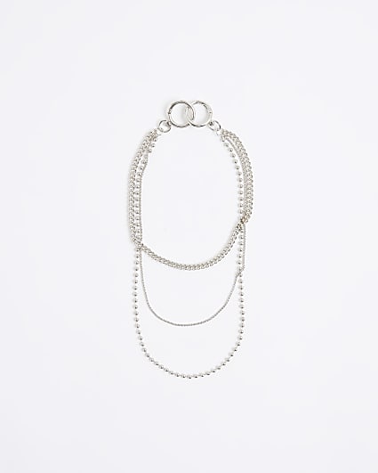 Silver Rhodium Multi Row Trousers Chain