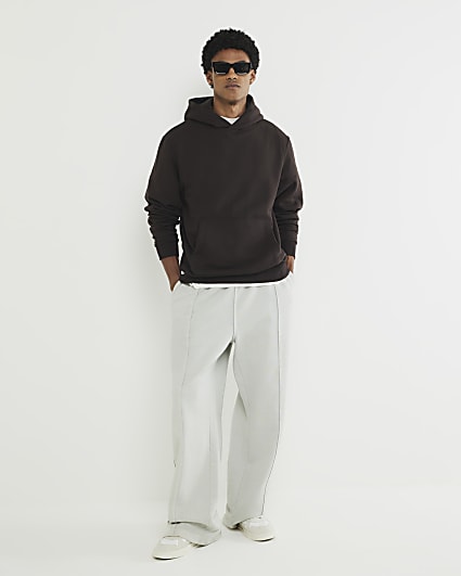 Brown Regular Fit Hoodie