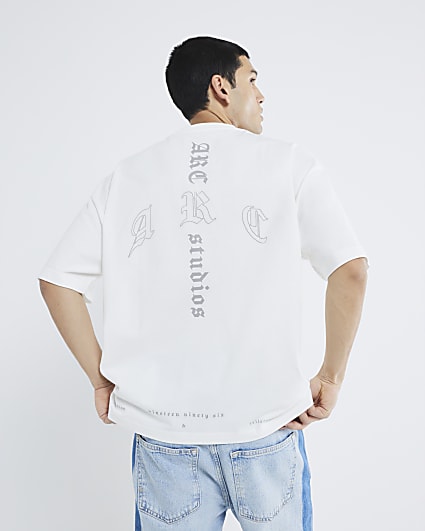 White Oversized Fit Arc Studios T-Shirt