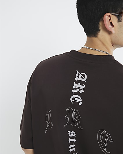 Brown Oversized Fit Arc Studios T-Shirt