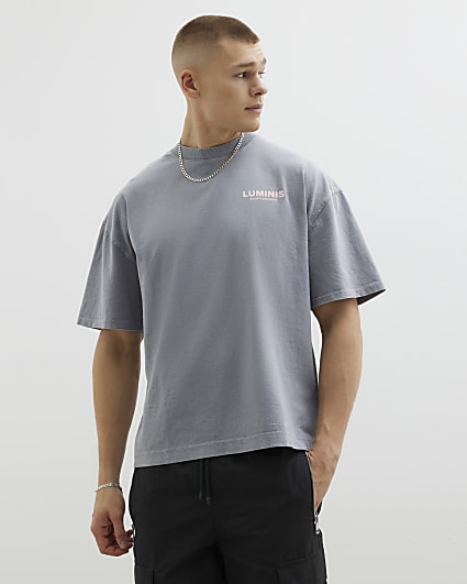 Grey Oversized Washed Luminis T-Shirt