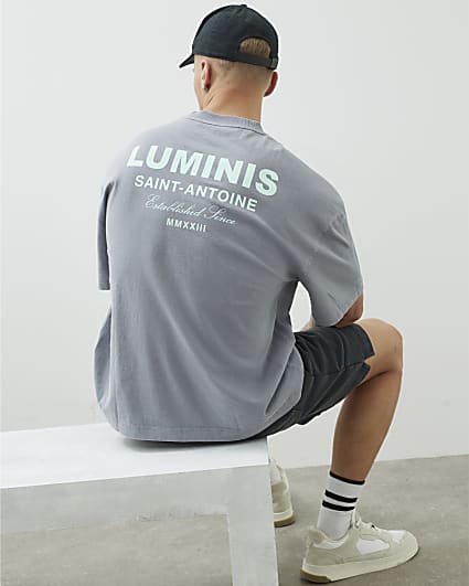 Black Oversized Fit Washed Luminis T-shirt
