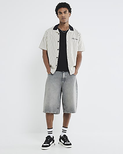 White Regular Fit Ame Saint Stripe Shirt