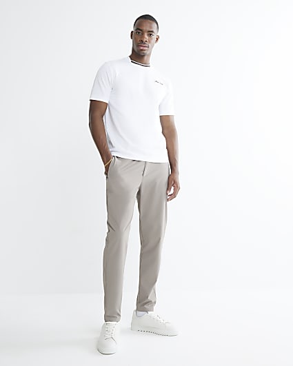 Stone Skinny Fit Chino Trousers