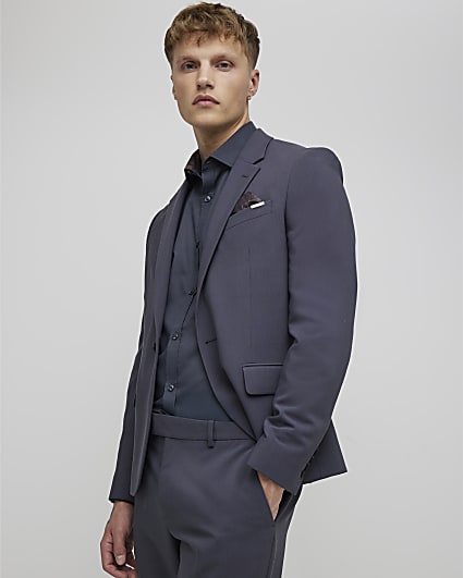 Blue Skinny Fit Suit Jacket