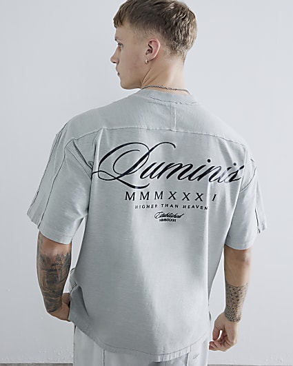 Grey Oversized Washed Luminis T-Shirt