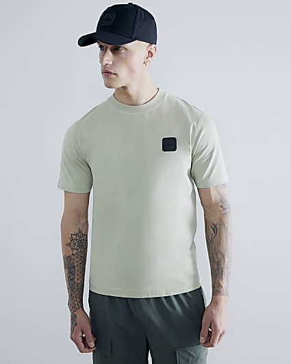 Green Slim Fit Badge T-Shirt