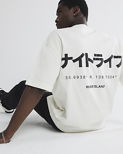 Beige Oversized Shinjuku RI T-Shirt